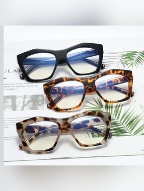 Viseng 3 Pack Oversized Reading Glasses + 1.00